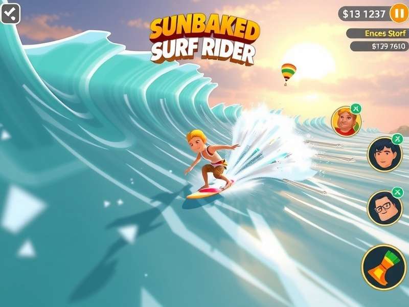 Character customization options in Sunbaked Surf Rider